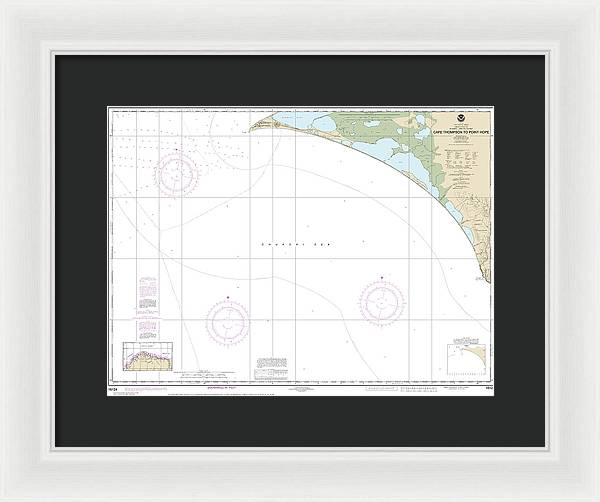 Nautical Chart-16124 Cape Thompson-point Hope - Framed Print