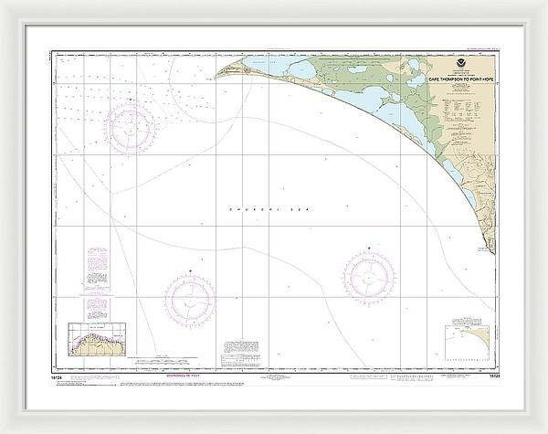 Nautical Chart-16124 Cape Thompson-point Hope - Framed Print