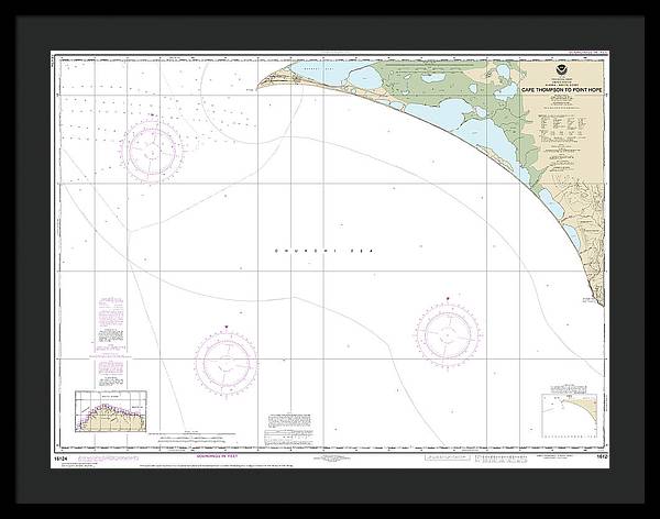 Nautical Chart-16124 Cape Thompson-point Hope - Framed Print