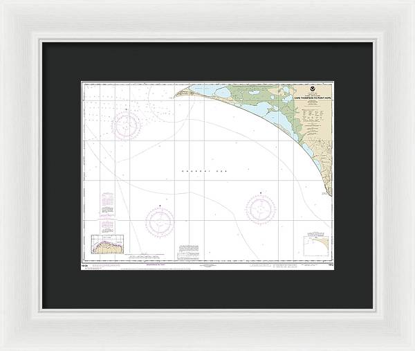 Nautical Chart-16124 Cape Thompson-point Hope - Framed Print