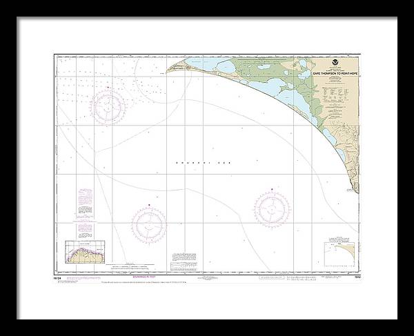 Nautical Chart-16124 Cape Thompson-point Hope - Framed Print