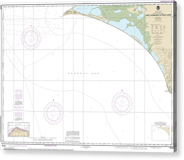 Nautical Chart-16124 Cape Thompson-Point Hope  Acrylic Print