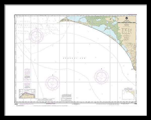 Nautical Chart-16124 Cape Thompson-point Hope - Framed Print