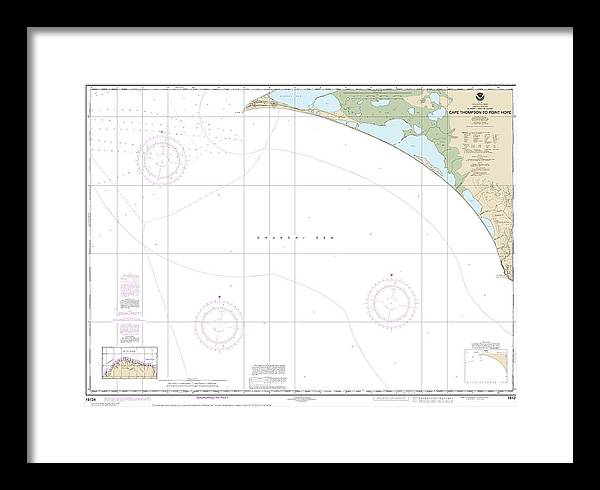 Nautical Chart-16124 Cape Thompson-point Hope - Framed Print