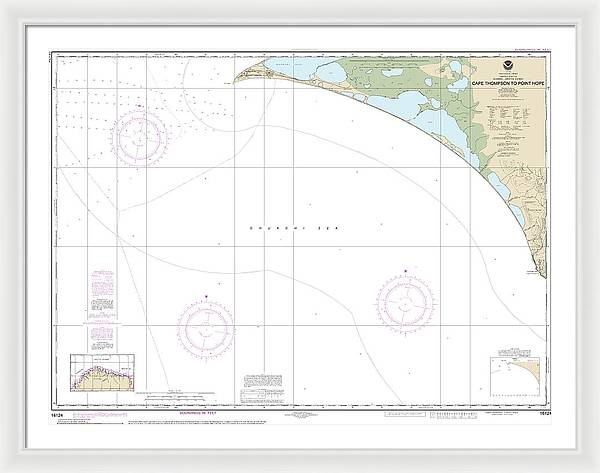 Nautical Chart-16124 Cape Thompson-point Hope - Framed Print