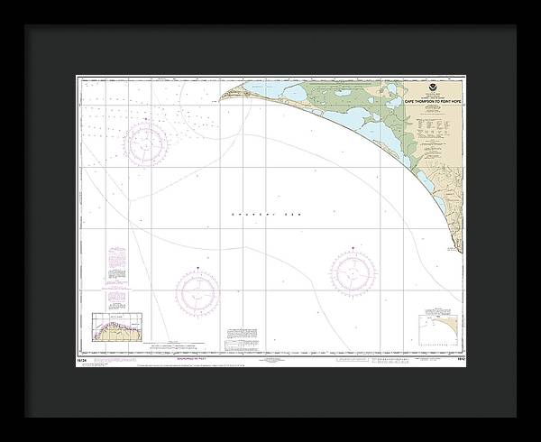 Nautical Chart-16124 Cape Thompson-point Hope - Framed Print