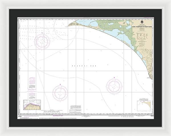 Nautical Chart-16124 Cape Thompson-point Hope - Framed Print