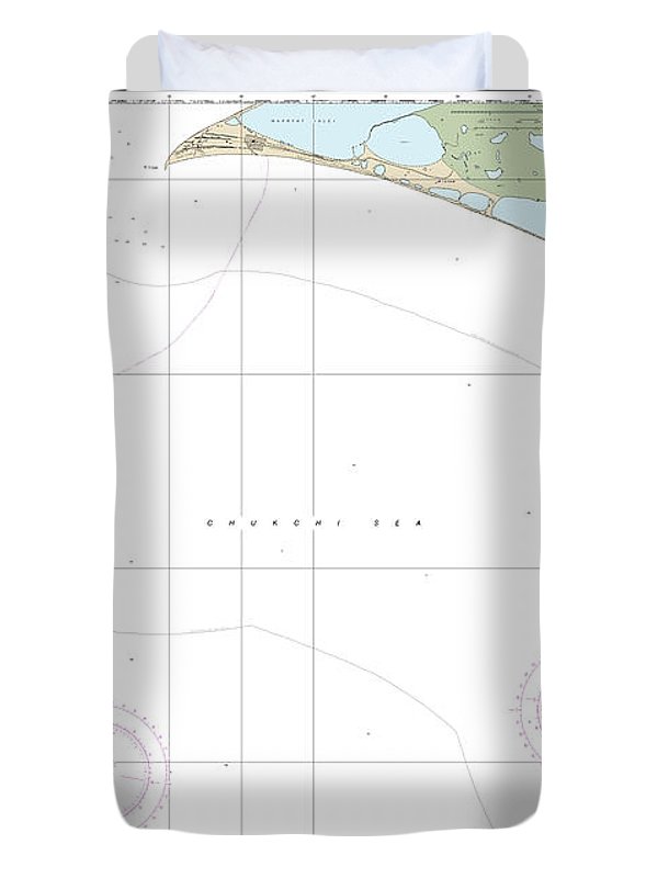 Nautical Chart-16124 Cape Thompson-point Hope - Duvet Cover