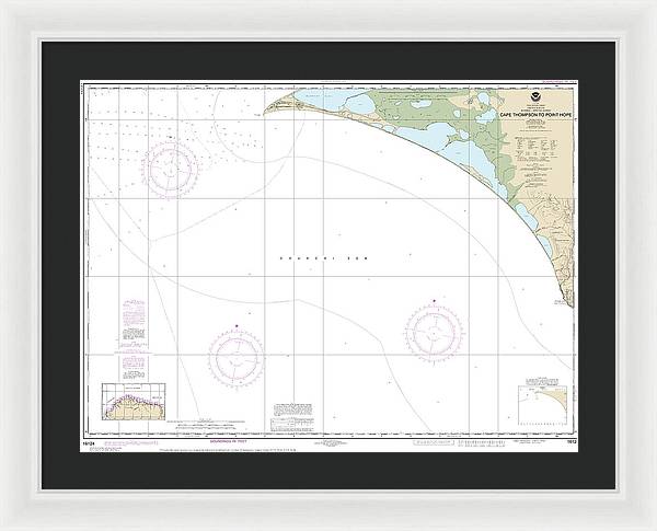 Nautical Chart-16124 Cape Thompson-point Hope - Framed Print