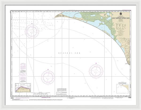 Nautical Chart-16124 Cape Thompson-point Hope - Framed Print