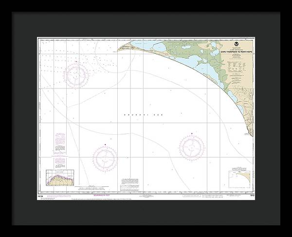 Nautical Chart-16124 Cape Thompson-point Hope - Framed Print