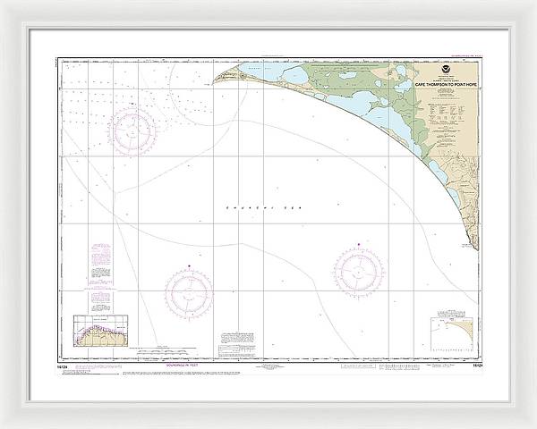 Nautical Chart-16124 Cape Thompson-point Hope - Framed Print