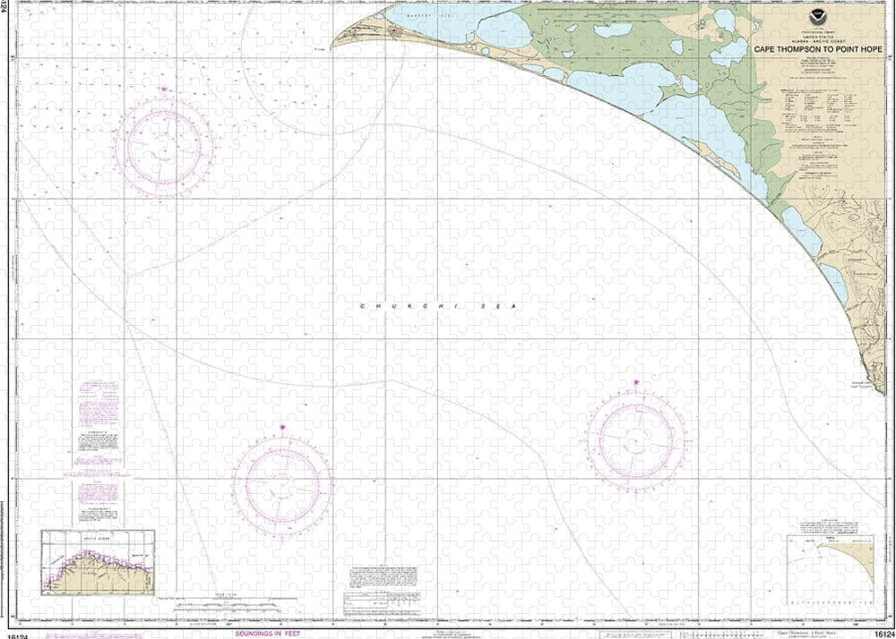 Nautical Chart-16124 Cape Thompson-point Hope - Puzzle