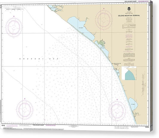 Nautical Chart-16145 Alaska - West Coast Delong Mountain Terminal  Acrylic Print
