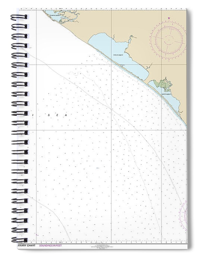 Nautical Chart 16145 Alaska West Coast Delong Mountain Terminal Spiral Notebook