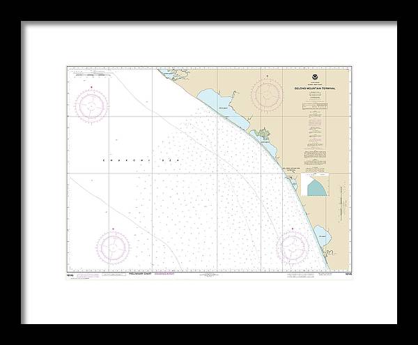 Nautical Chart-16145 Alaska - West Coast Delong Mountain Terminal - Framed Print