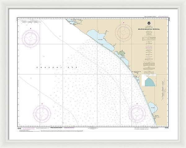 Nautical Chart-16145 Alaska - West Coast Delong Mountain Terminal - Framed Print