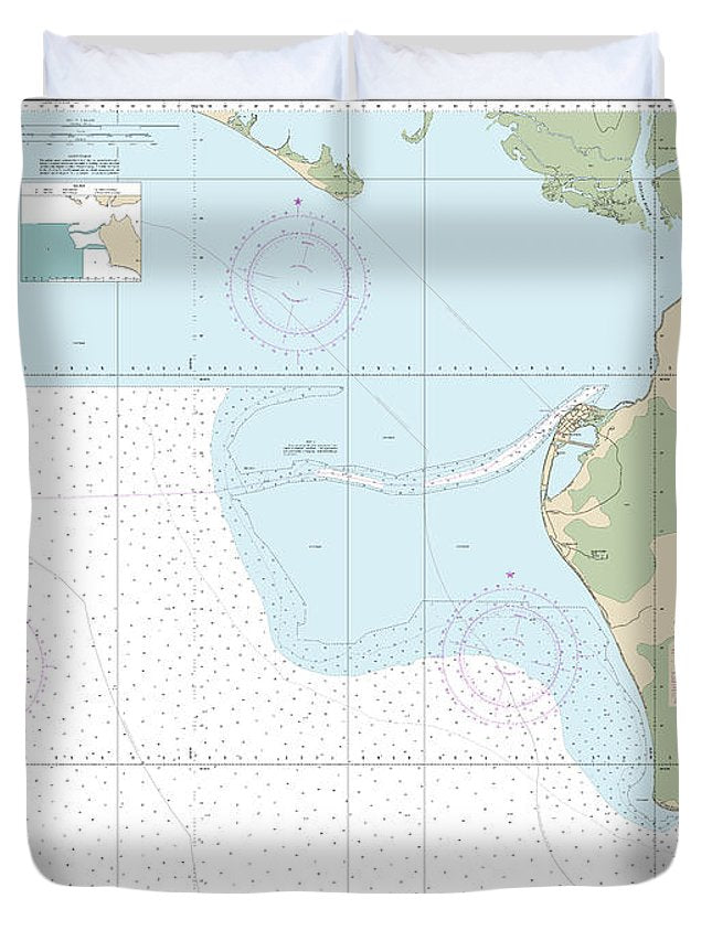 Nautical Chart-16161 Kotzebue Harbor-approaches - Duvet Cover