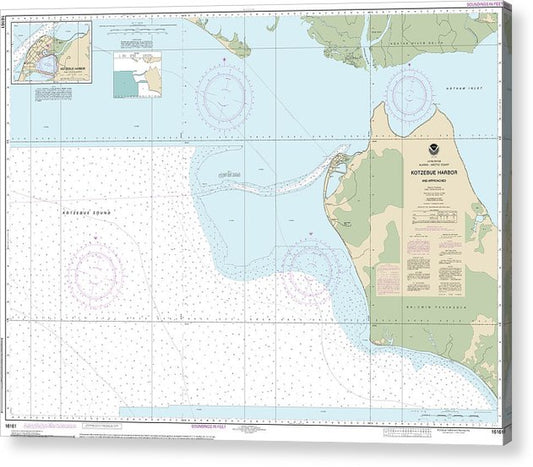 Nautical Chart-16161 Kotzebue Harbor-Approaches  Acrylic Print
