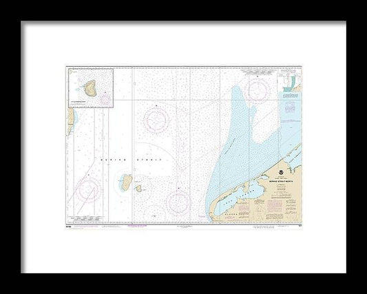 A beuatiful Framed Print of the Nautical Chart-16190 Bering Strait North, Little Diomede Island by SeaKoast