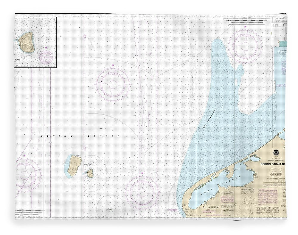Nautical Chart-16190 Bering Strait North, Little Diomede Island - Blanket