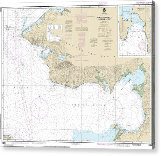 Nautical Chart-16200 Norton Sound, Golovnin Bay  Acrylic Print