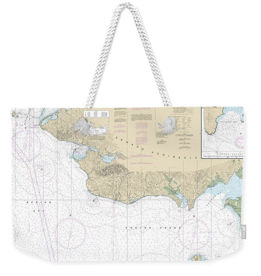 Nautical Chart-16200 Norton Sound, Golovnin Bay - Weekender Tote Bag