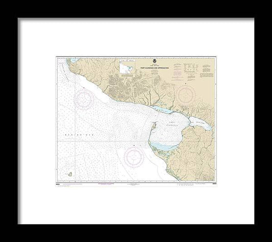 A beuatiful Framed Print of the Nautical Chart-16204 Port Clarence-Approaches by SeaKoast