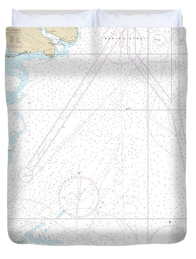 Nautical Chart-16220 Bering Sea St Lawrence Island-bering Strait - Duvet Cover