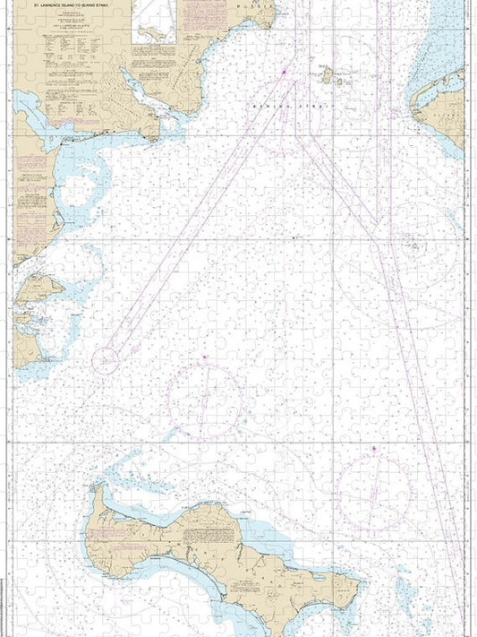 Nautical Chart 16220 Bering Sea St Lawrence Island Bering Strait Puzzle