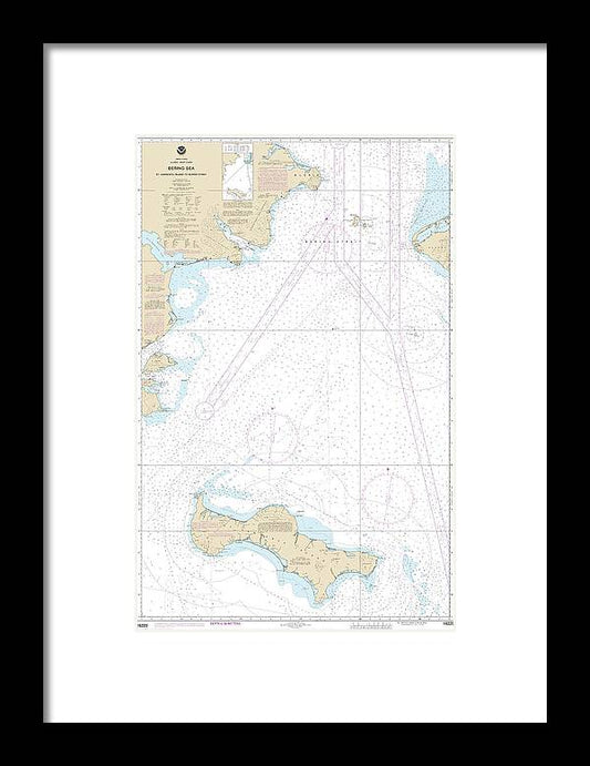 A beuatiful Framed Print of the Nautical Chart-16220 Bering Sea St Lawrence Island-Bering Strait by SeaKoast