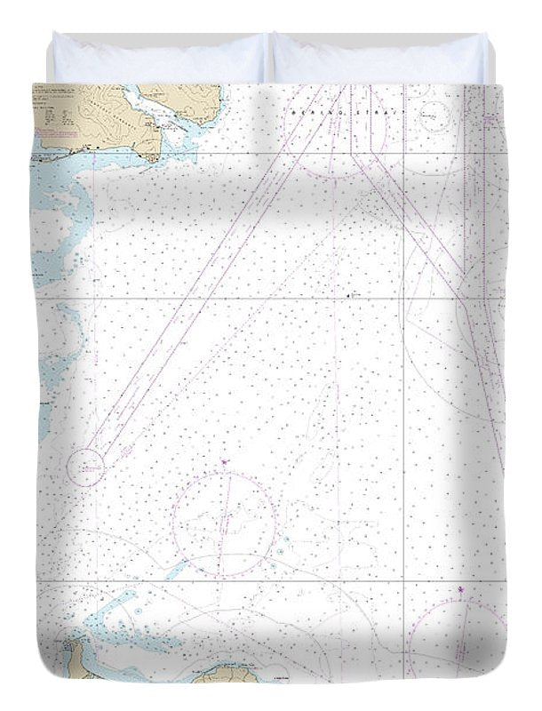 Nautical Chart-16220 Bering Sea St Lawrence Island-bering Strait - Duvet Cover