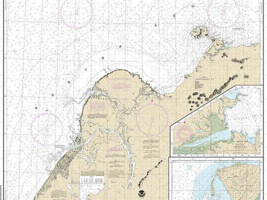 Nautical Chart 16240 Cape Ramonzof St Michael, St Michael Bay, Approaches Cape Ramanzof Puzzle