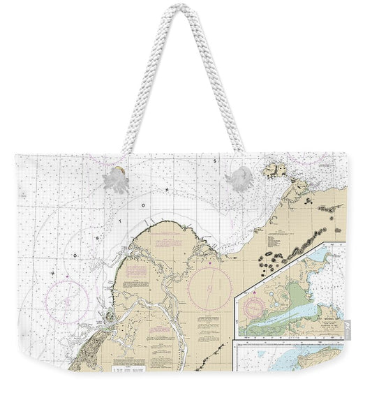 Nautical Chart-16240 Cape Ramonzof-st Michael, St Michael Bay, Approaches-cape Ramanzof - Weekender Tote Bag