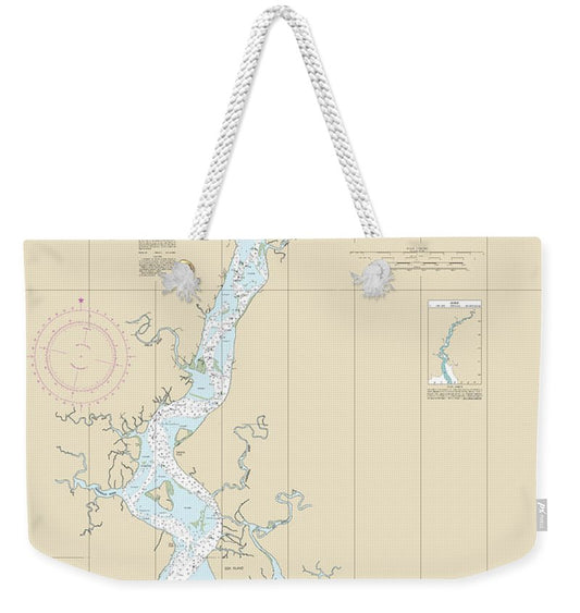 Nautical Chart-16304 Kuskokwim Bay-bethel - Weekender Tote Bag