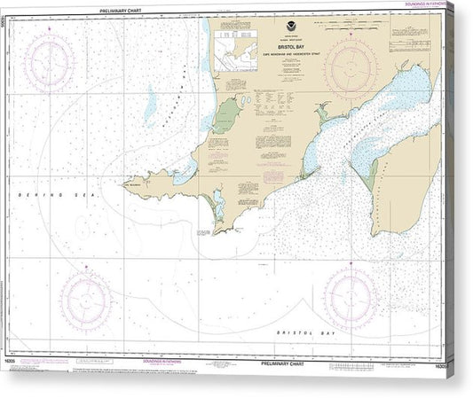 Nautical Chart-16305 Bristol Bay-Cape Newenham-Hagemeister Strait  Acrylic Print