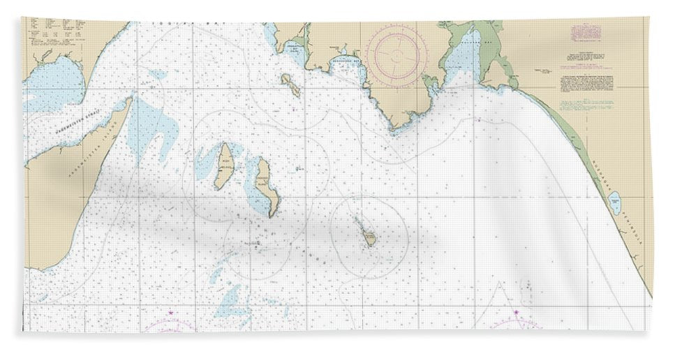 Nautical Chart 16315 Bristol Bay Togiak Bay Walrus Islands Bath Towel