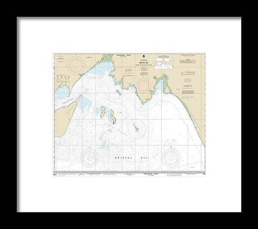 Nautical Chart-16315 Bristol Bay-togiak Bay-walrus Islands - Framed Print