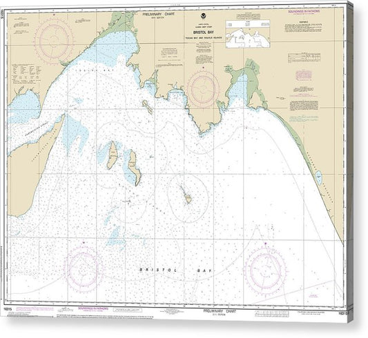 Nautical Chart-16315 Bristol Bay-Togiak Bay-Walrus Islands  Acrylic Print