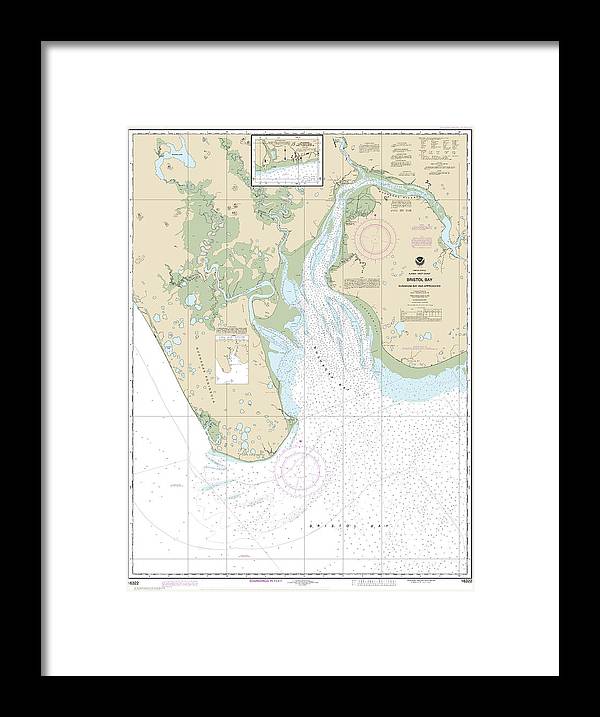Nautical Chart-16322 Bristol Bay-nushagak B-approaches - Framed Print