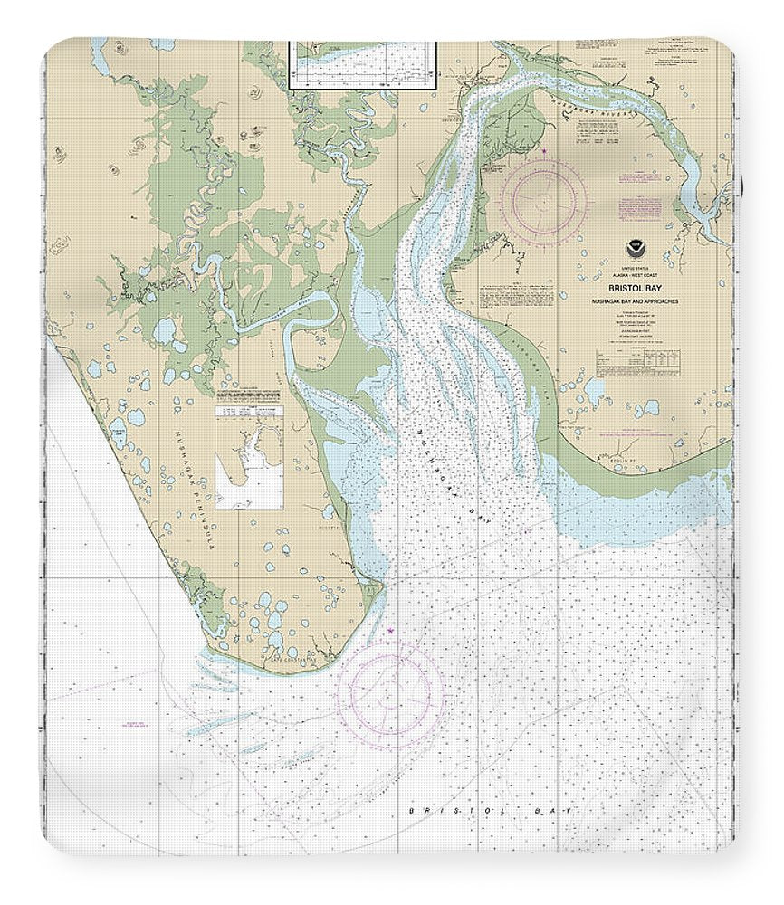 Nautical Chart-16322 Bristol Bay-nushagak B-approaches - Blanket