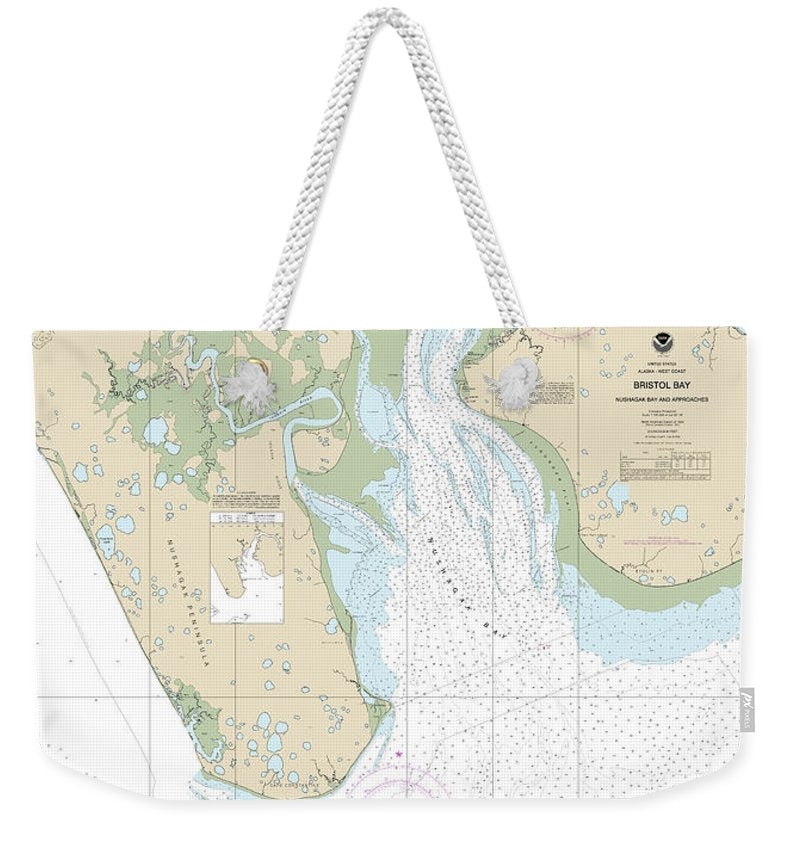 Nautical Chart-16322 Bristol Bay-nushagak B-approaches - Weekender Tote Bag