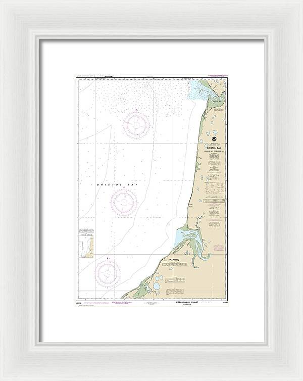 Nautical Chart-16338 Bristol Bay-ugashik Bay-egegik Bay - Framed Print