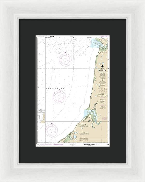 Nautical Chart-16338 Bristol Bay-ugashik Bay-egegik Bay - Framed Print