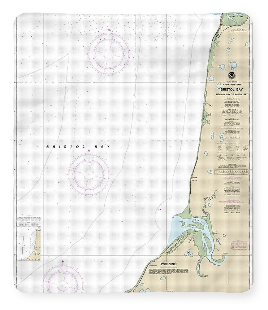 Nautical Chart-16338 Bristol Bay-ugashik Bay-egegik Bay - Blanket