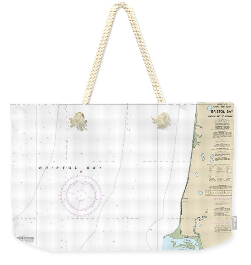 Nautical Chart-16338 Bristol Bay-ugashik Bay-egegik Bay - Weekender Tote Bag