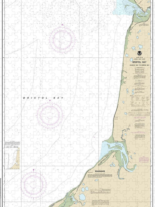 Nautical Chart 16338 Bristol Bay Ugashik Bay Egegik Bay Puzzle