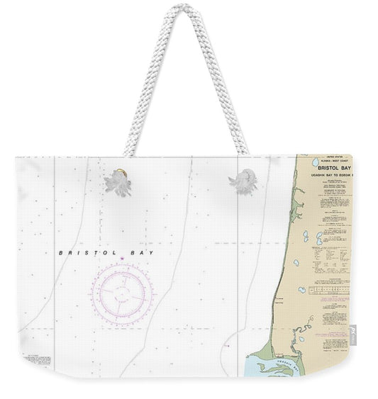 Nautical Chart-16338 Bristol Bay-ugashik Bay-egegik Bay - Weekender Tote Bag