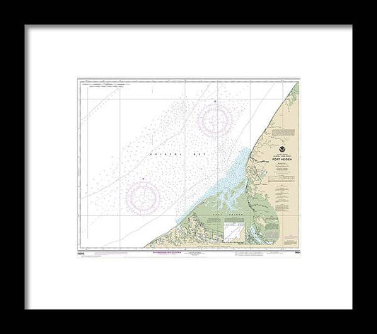 Nautical Chart-16343 Port Heiden - Framed Print