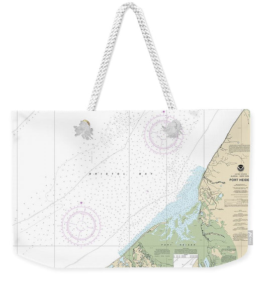Nautical Chart-16343 Port Heiden - Weekender Tote Bag